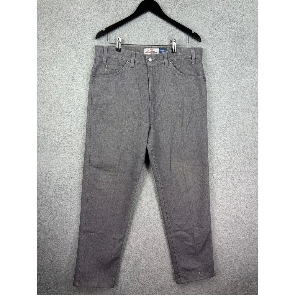 VTG Levis 540 Signature Jeans Mens 37x31 Gray Relaxed Fit Tapered Denim Made USA